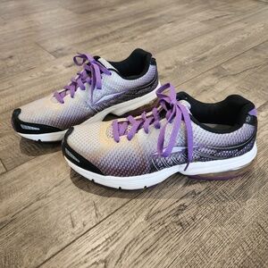 Avia Womens Gray Purple Size 8 Athletic Walking Training Shoes